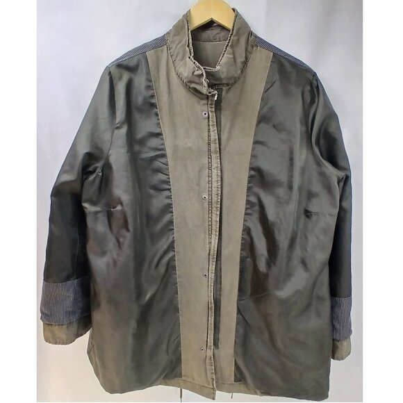 Levi's Olive Green Distressed Utility Rain Jacket EUC - Picture 6 of 10